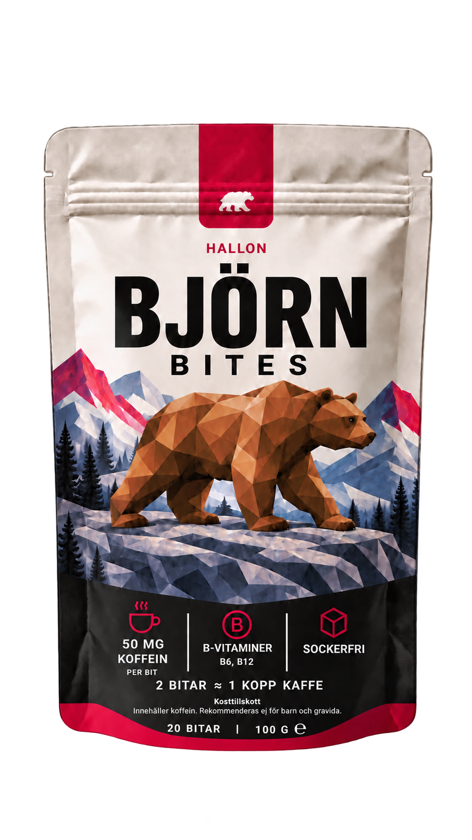 Björn Bites Hallon, påse med 20 bitar